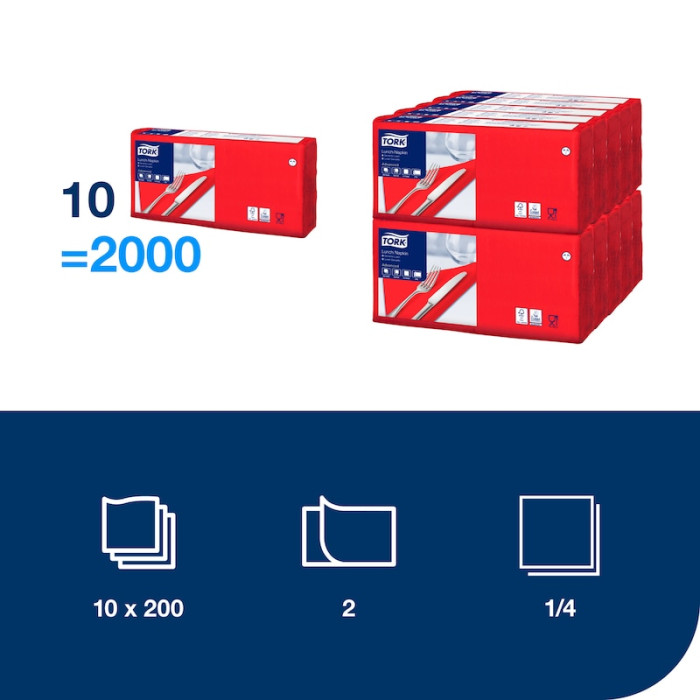 Серветки паперові Tork Advanced 33×33 см 200 шт