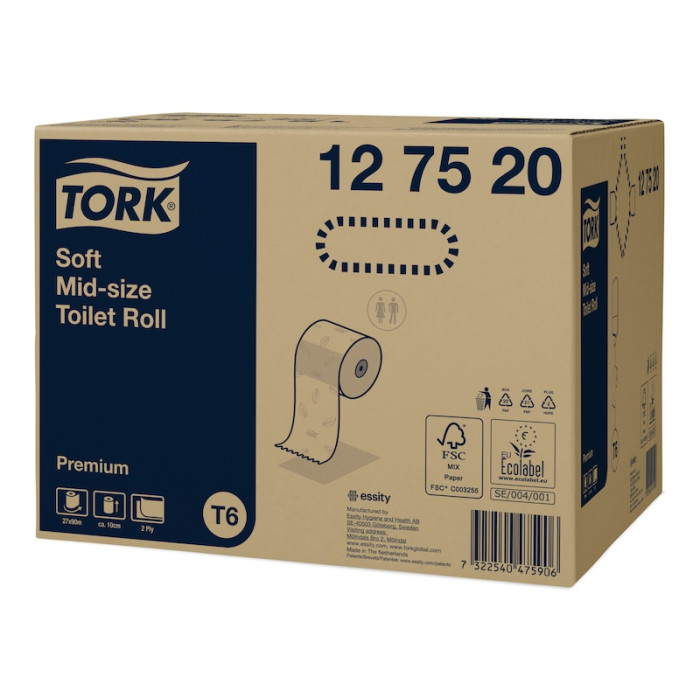 Туалетний папір Tork Premium Soft midi рулонний 2 шари 90 м