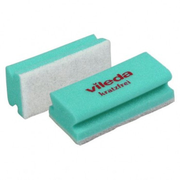 Губка з білим абразивом зелена м’яка 15×7×4,5 см 1 шт
